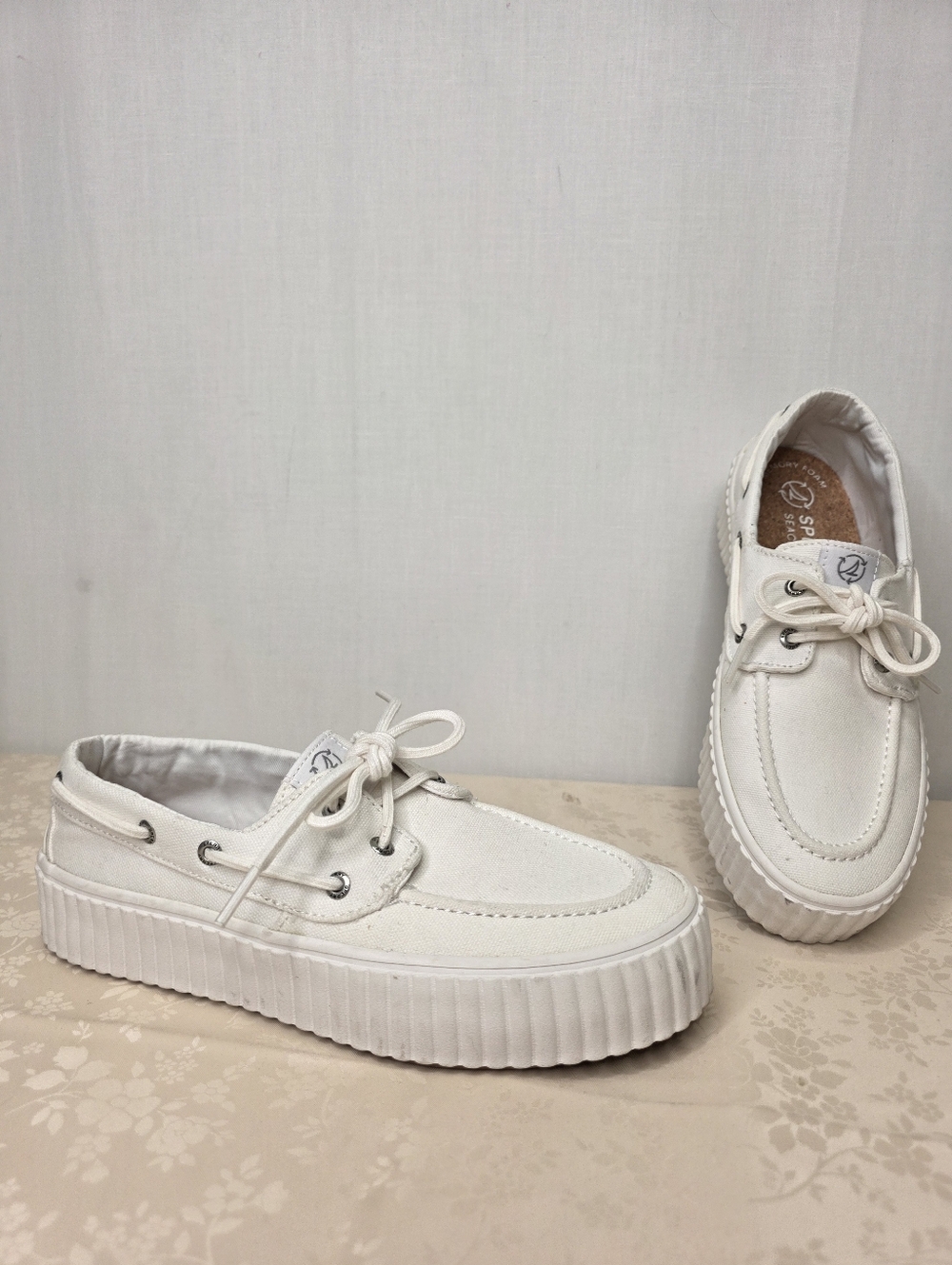 Sperry SeaCycled Crest Vibe Platform Sneaker - Salt White